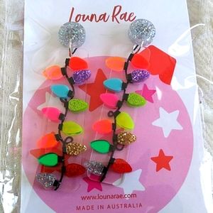 Christmas lights dangle earrings 'NEW'